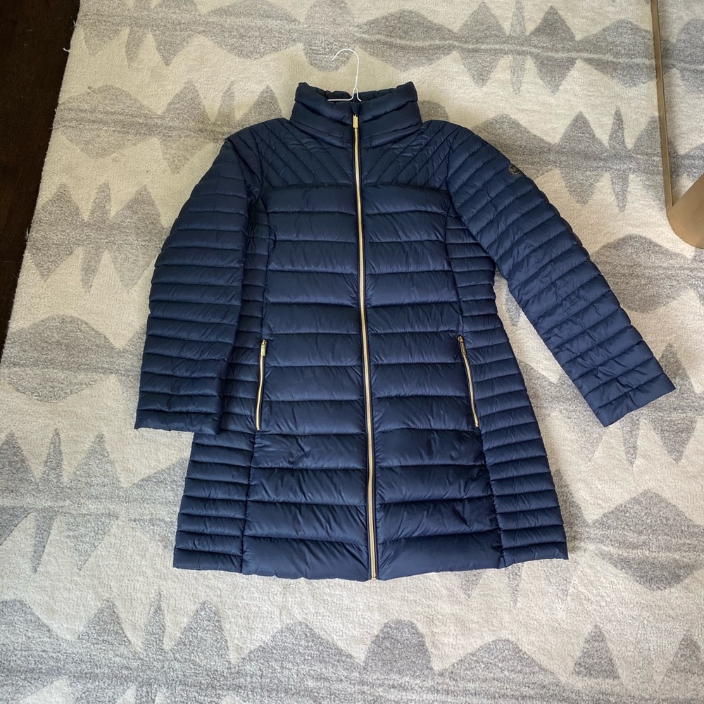 Kors Navy blue puffer coat